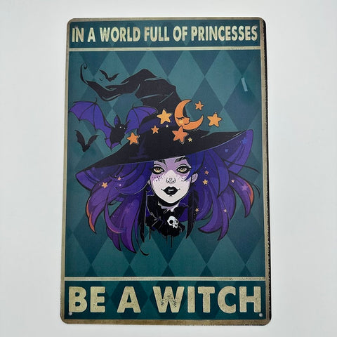 ウィッチ ブリキ 看板 魔女 デザイン インテリア ウィッチ ブリキ 看板 魔女 デザイン インテリア