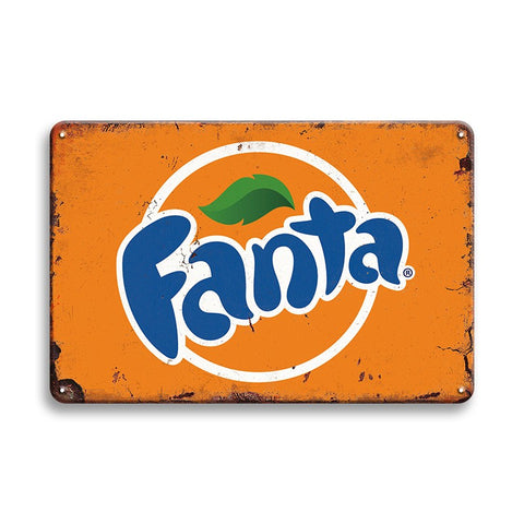 ブリキ看板 ファンタ Fanta レトロ 看板 インテリア 壁飾り ビンテージ ディスプレイ おしゃれ 雑貨