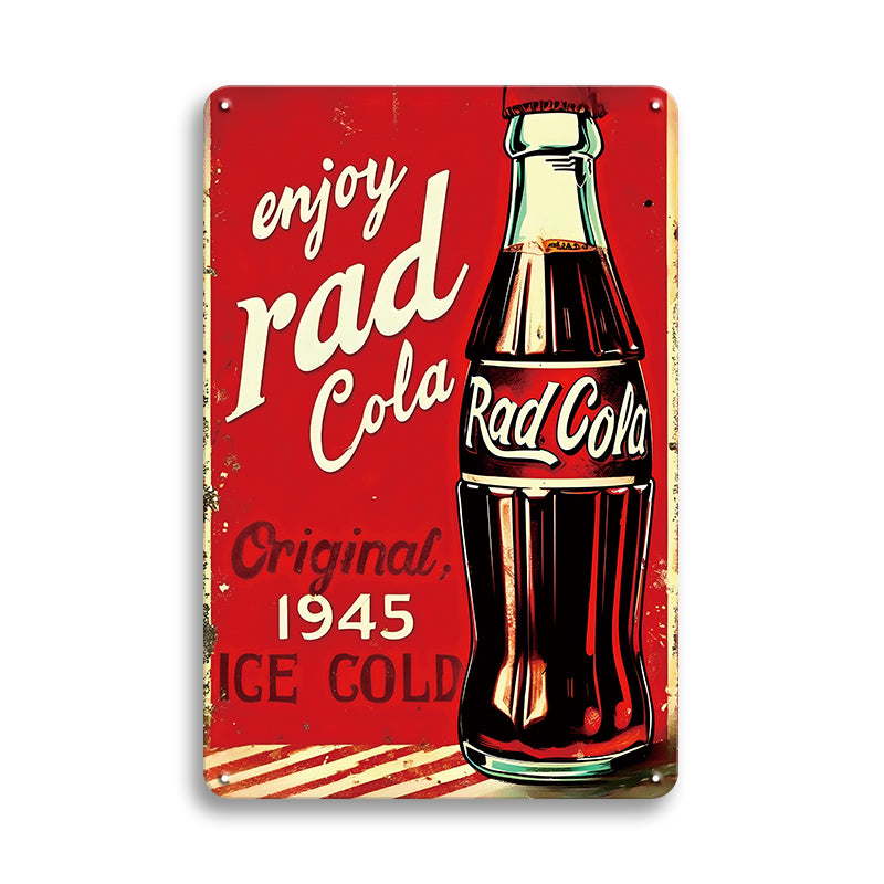 ブリキ看板 コーラ レトロ アメリカン雑貨 ヴィンテージ 壁飾り インテリア Rad Cola