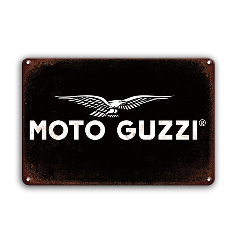 MOTO GUZZI モトグッツィ ブリキ看板 バイク ガレージ レトロ 壁飾り