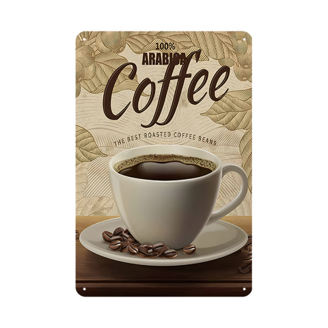 ブリキ看板 コーヒー Coffee レトロ おしゃれ インテリア 壁飾り カフェ雑貨 ビンテージ ディスプレイ