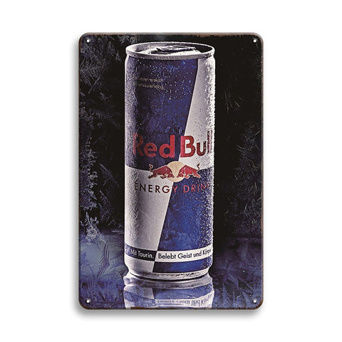 ブリキ看板 Red Bull レッドブル エナジードリンク レトロ ポスター アメリカン雑貨 ヴィンテージ風 インテリア 壁飾り カフェ ガレージ