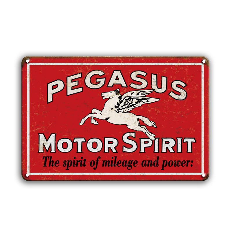 ブリキ看板 レトロ ペガサス MOTOR SPIRIT アメリカン 壁飾り インテリア