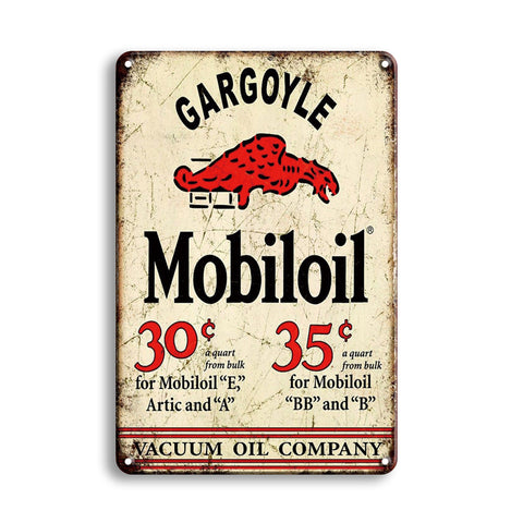 ブリキ看板 Mobil Oil モービルオイル ガーゴイル レトロ アメリカン 壁飾り
