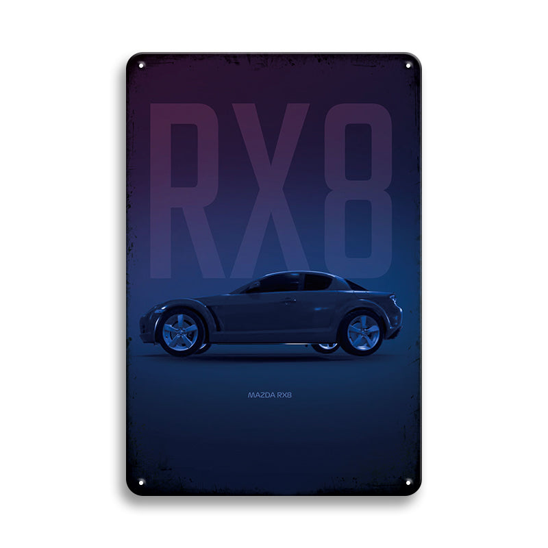 マツダ RX-8 ブリキ看板 MAZDA スポーツカー 車 ガレージ インテリア