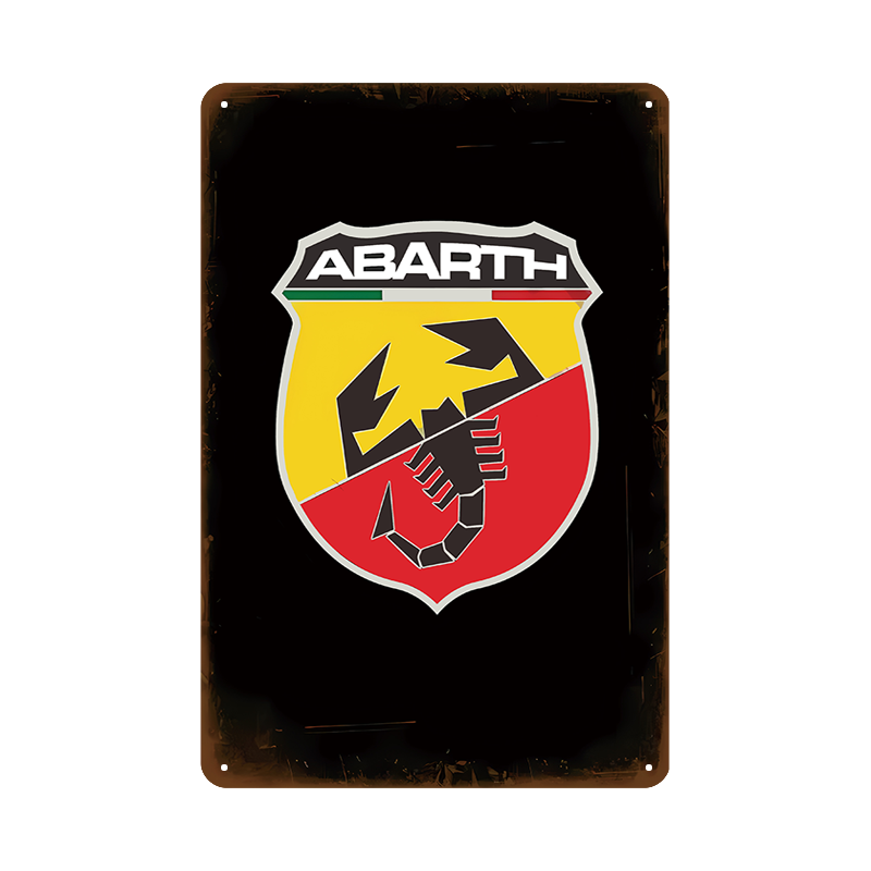 アバルト ABARTH ブリキ看板 サソリ ロゴ レトロ ガレージ インテリア