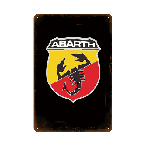 アバルト ABARTH ブリキ看板 サソリ ロゴ レトロ ガレージ インテリア