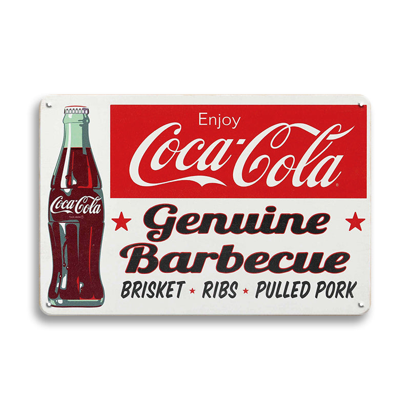 コカコーラ ブリキ看板 BBQ バーベキュー レトロ アメリカン 壁飾り