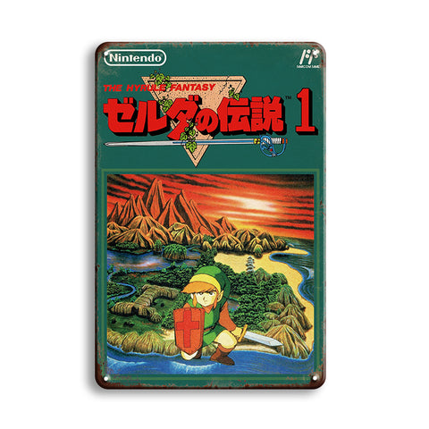 ゼルダの伝説 ブリキ看板 リンク レトロ 任天堂 インテリア 壁飾り ビンテージ デコレーション 雑貨