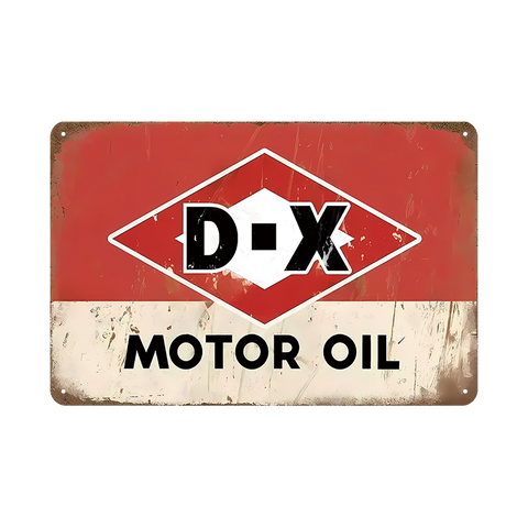 D-X MOTOR OIL ブリキ看板 レトロ オイル ガレージ アメリカン
