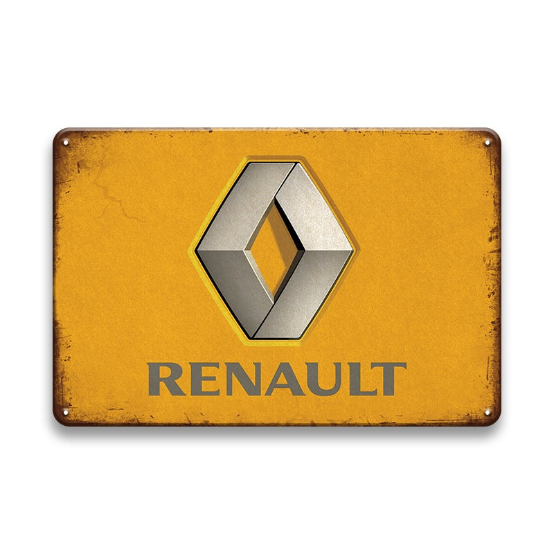 ルノー RENAULT ブリキ看板 ロゴ 車 ガレージ レトロ インテリア