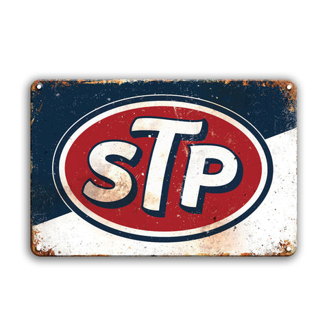 STP ブリキ看板 レトロ アメリカン ガレージ 壁飾り ヴィンテージ風