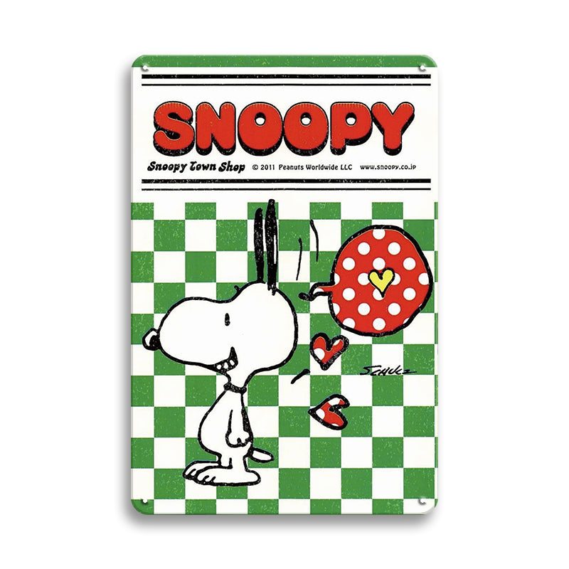 スヌーピー ブリキ看板 ピーナッツ レトロ インテリア 雑貨 壁飾り アメリカン ビンテージ おしゃれ Snoopy