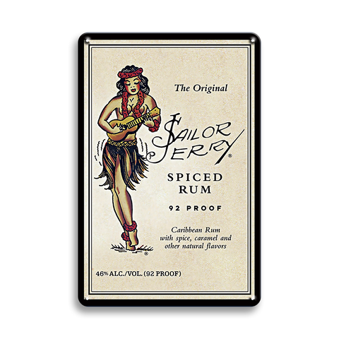 ブリキ看板 レトロ Sailor Jerry ラム酒 バー アメリカン 壁飾り インテリア