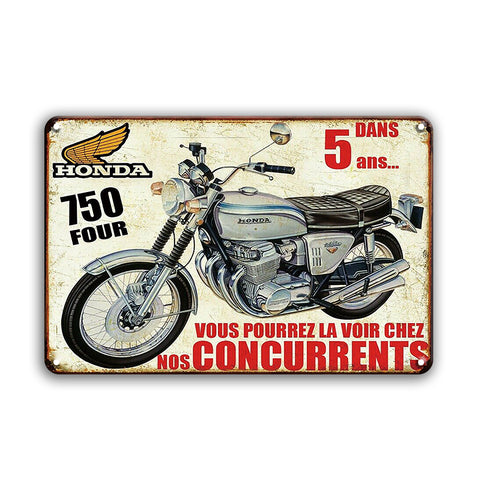 ホンダ CB750 FOUR バイク ブリキ看板 レトロ ヴィンテージ風 壁飾り