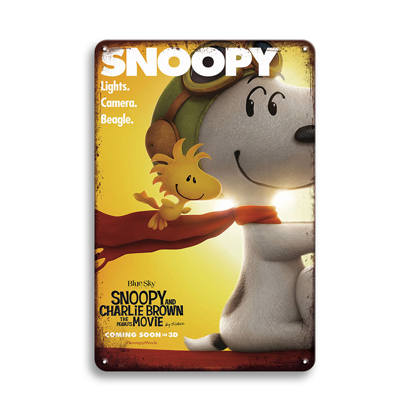 スヌーピー ブリキ看板 ウッドストック PEANUTS ピーナッツ レトロ アメリカン雑貨 インテリア 壁飾り