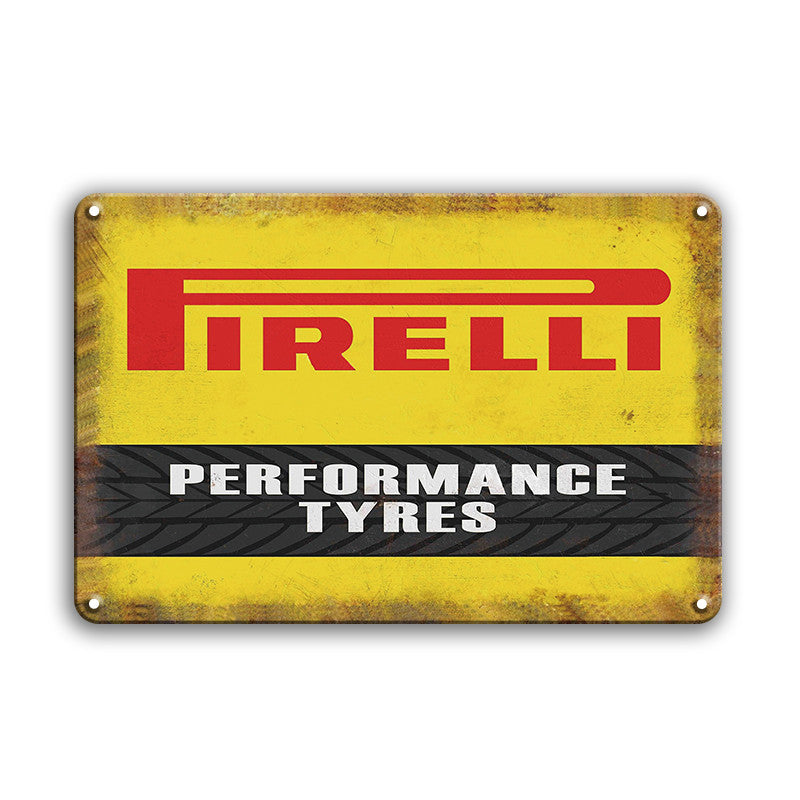 PIRELLI ピレリ ブリキ看板 タイヤ ガレージ レトロ アメリカン 壁飾り