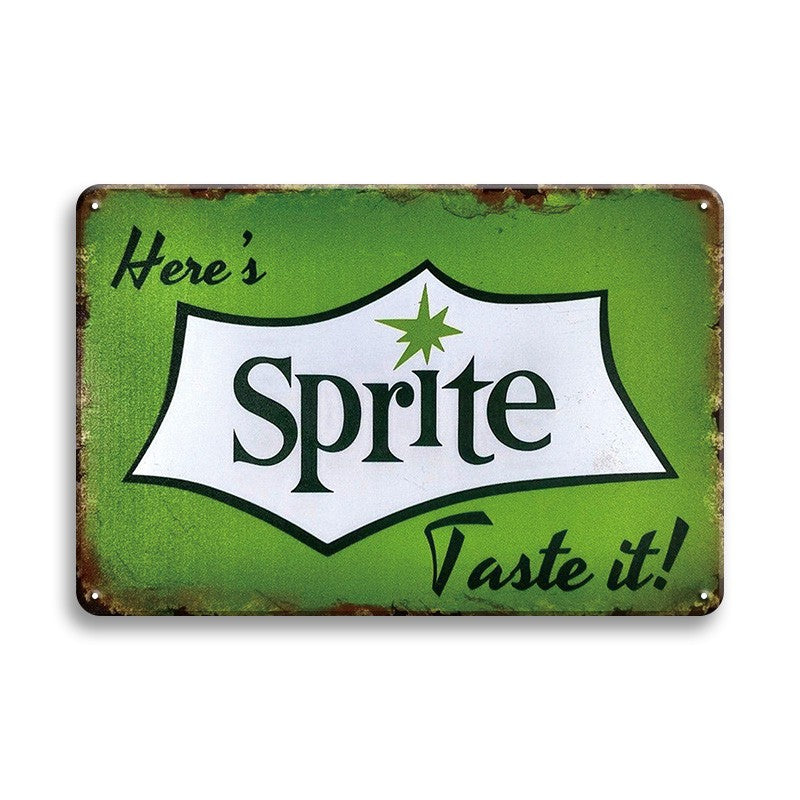 ブリキ看板 Sprite スプライト レトロ アメリカン エンボス風 看板 ヴィンテージ インテリア 壁飾り ガレージ カフェ 雑貨