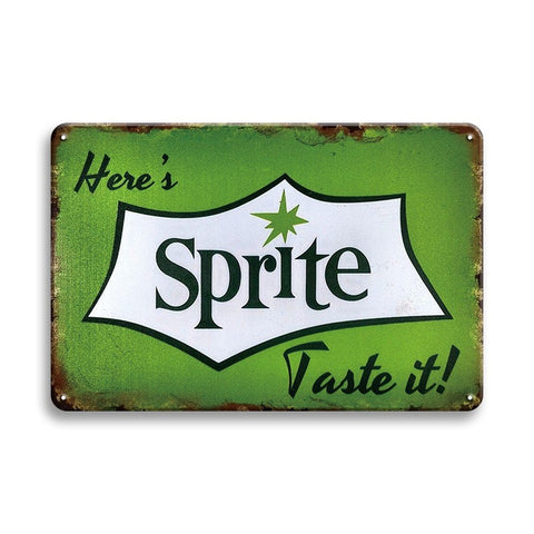 ブリキ看板 Sprite スプライト レトロ アメリカン エンボス風 看板 ヴィンテージ インテリア 壁飾り ガレージ カフェ 雑貨