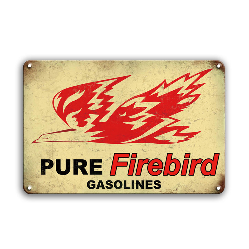 ブリキ看板 レトロ Firebird ガソリン アメリカン 壁飾り インテリア
