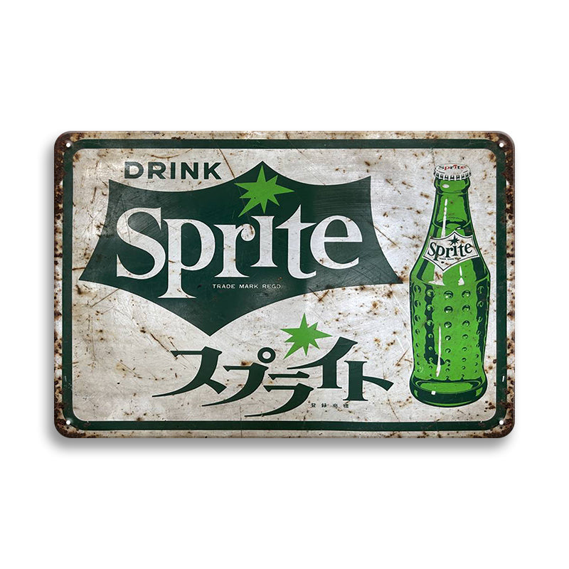 スプライト Sprite ブリキ看板 レトロ インテリア ビンテージ 壁飾り ディスプレイ おしゃれ 雑貨 コレクション