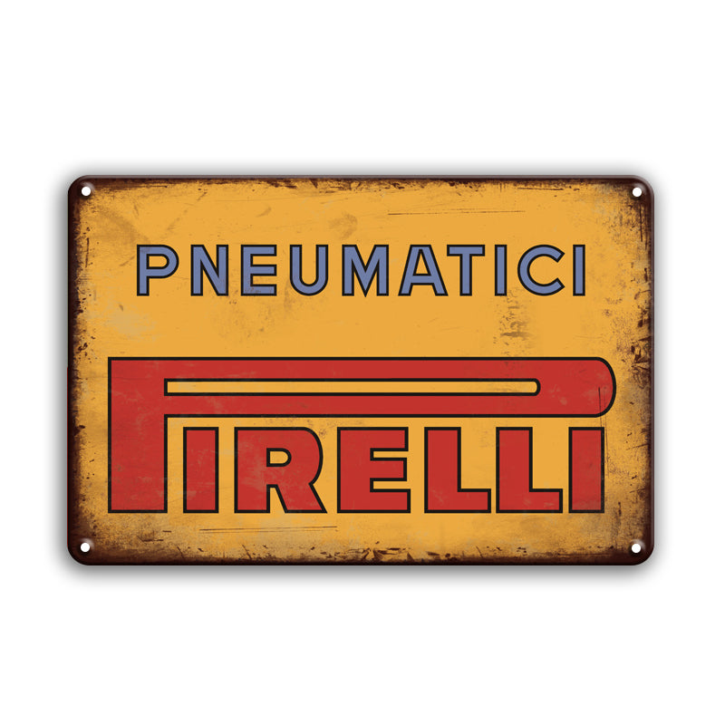 ブリキ看板 PIRELLI ピレリ タイヤ レトロ ガレージ アメリカン 壁飾り