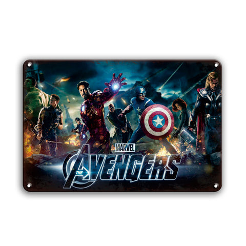 アベンジャーズ ブリキ看板 マーベル アイアンマン キャプテンアメリカ 壁飾り インテリア レトロ ポスター