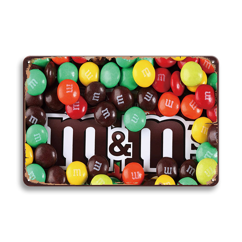 M&M’s エムアンドエムズ ブリキ看板 レトロ アメリカン雑貨 インテリア 壁飾り おしゃれ ディスプレイ