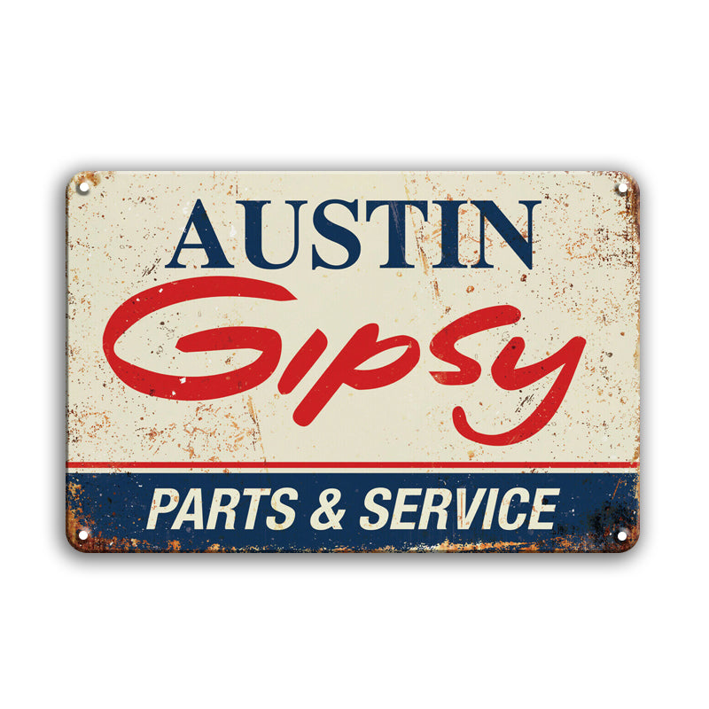 ブリキ看板 レトロ インテリア アメリカン ガレージ Austin Gypsy 壁飾り おしゃれ ビンテージ ディスプレイ