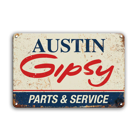 ブリキ看板 レトロ インテリア アメリカン ガレージ Austin Gypsy 壁飾り おしゃれ ビンテージ ディスプレイ