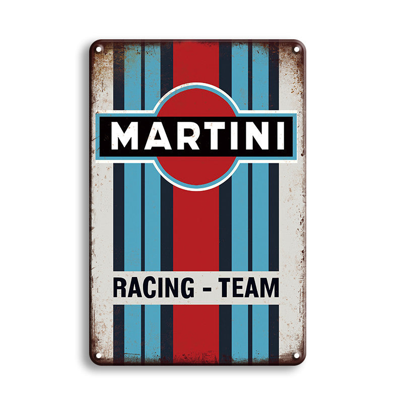 MARTINI RACING TEAM ブリキ看板 レーシング レトロ 壁飾り