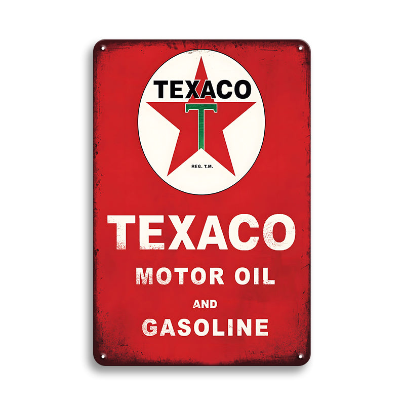 TEXACO テキサコ ブリキ看板 モーターオイル ガソリン レトロ アメリカン