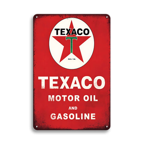 TEXACO テキサコ ブリキ看板 モーターオイル ガソリン レトロ アメリカン