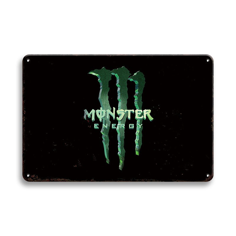モンスターエナジー ブリキ看板 Monster Energy アメリカン雑貨 レトロ インテリア ビンテージ 壁飾り ガレージ ディスプレイ