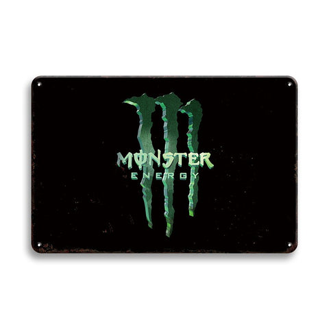 モンスターエナジー ブリキ看板 Monster Energy アメリカン雑貨 レトロ インテリア ビンテージ 壁飾り ガレージ ディスプレイ