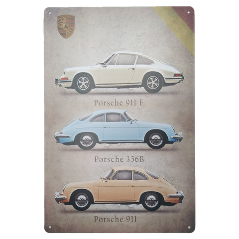 ブリキ看板 Porsche 911 356B ポルシェ ドイツ車 名車 スポーツカー 壁飾り