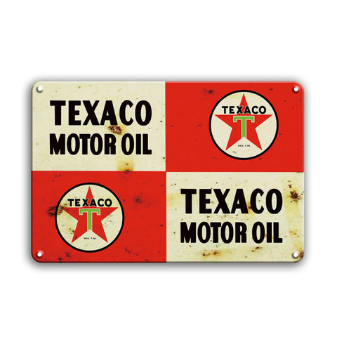 TEXACO ブリキ看板 モーターオイル レトロ アメリカン ガレージ 壁飾り