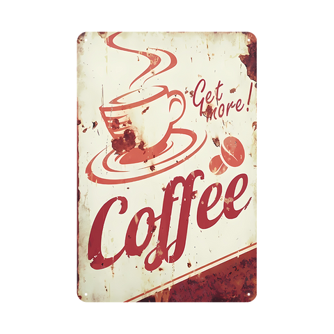 コーヒー ブリキ看板 レトロ カフェ 喫茶店 アメリカン 壁飾り インテリア