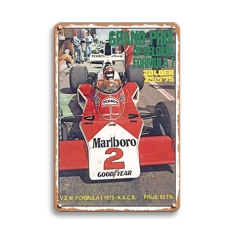 ブリキ看板 Marlboro F1 フォーミュラ1 モータースポーツ レーシング 壁飾り