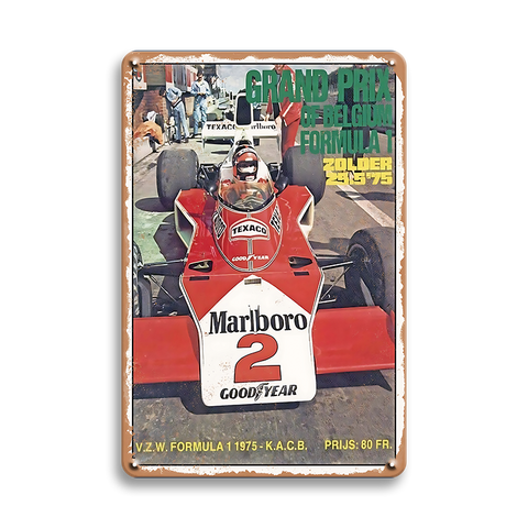 ブリキ看板 Marlboro F1 フォーミュラ1 モータースポーツ レーシング 壁飾り