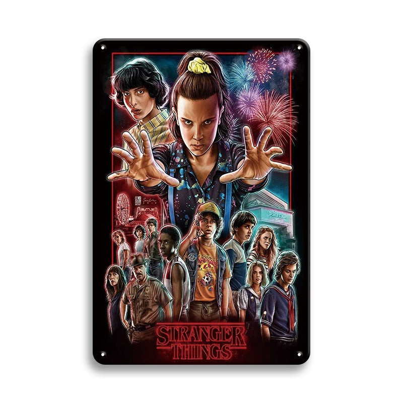 ストレンジャーシングス ブリキ看板 Stranger Things インテリア 壁飾り レトロ ポスター 雑貨 ディスプレイ
