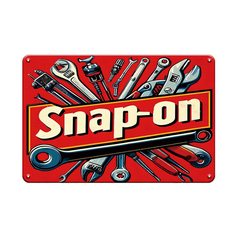 Snap-on スナップオン ブリキ看板 ガレージ 工具 レトロ アメリカン雑貨 ヴィンテージ 壁飾り インテリア