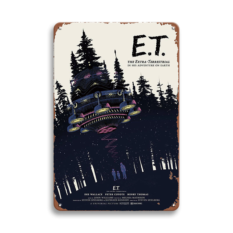 E.T. ブリキ看板 映画 ポスター レトロ アメリカン雑貨 ビンテージ インテリア 壁飾り ディスプレイ