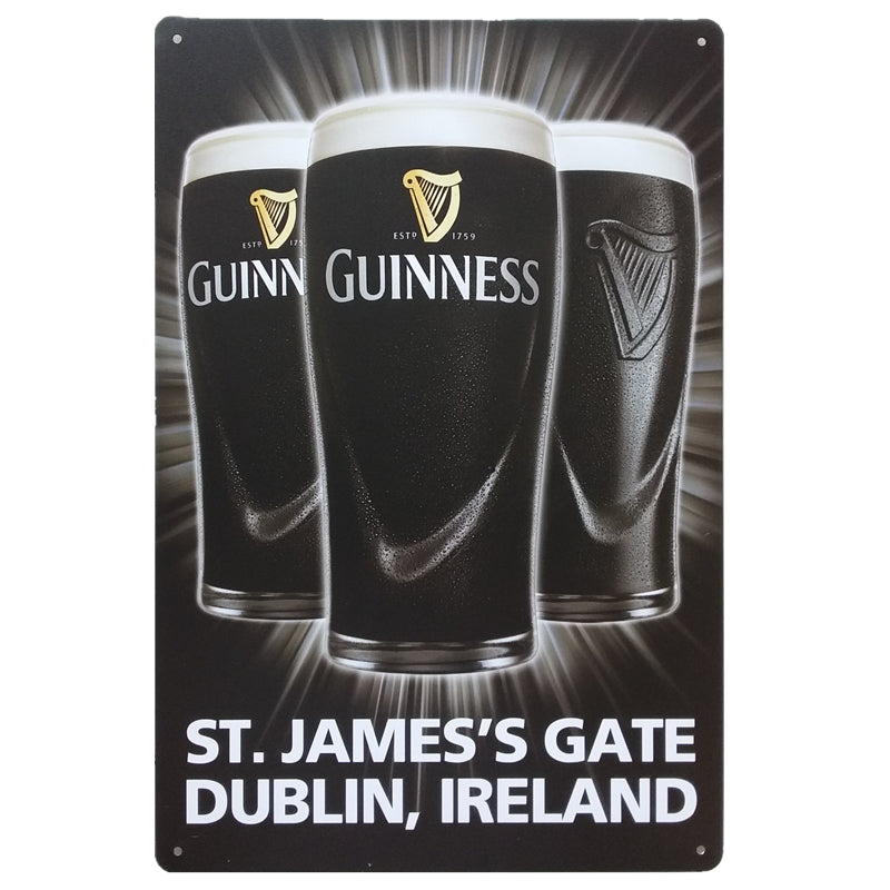 ギネス ビール ブリキ看板 GUINNESS アイルランド ダブリン レトロ