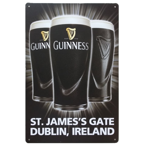 ギネス ビール ブリキ看板 GUINNESS アイルランド ダブリン レトロ
