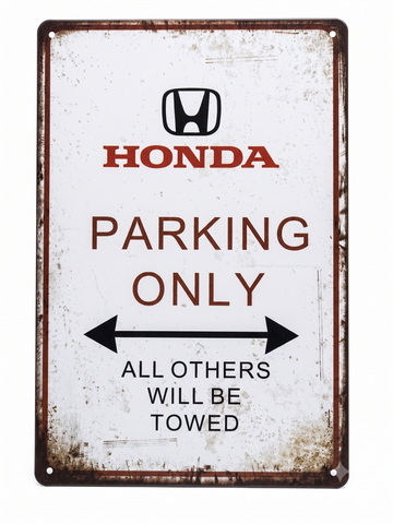 ブリキ看板 ホンダ HONDA 駐車場 パーキング ガレージ アメリカン レトロ インテリア 壁飾り