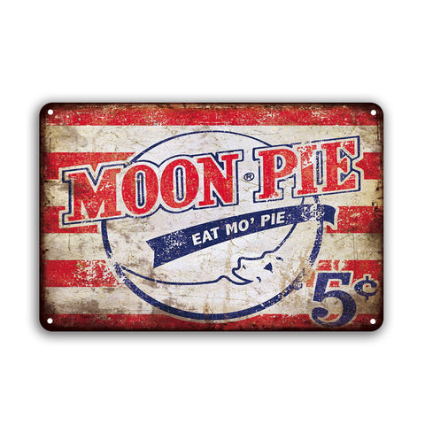 ブリキ看板 MOON PIE ムーンパイ アメリカン スイーツ お菓子 レトロ 壁飾り