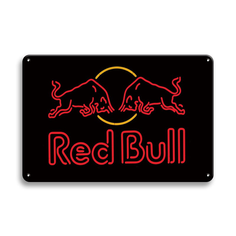 Red Bull レッドブル ネオンサイン風 ブリキ看板 アメリカン雑貨 レトロ インテリア 壁飾り ビンテージ ディスプレイ おしゃれ