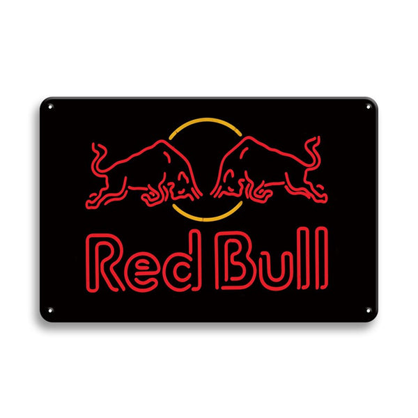Red Bull レッドブル ネオンサイン風 ブリキ看板 アメリカン雑貨