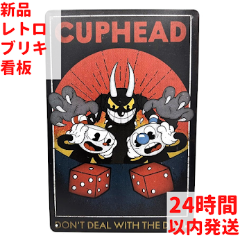 CUPHEAD ブリキ看板 レトロ アニメ ゲーム インテリア